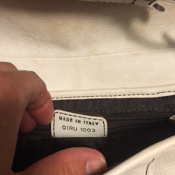 Authentic Christian Dior white leather saddle bag - Picture 6 of 12